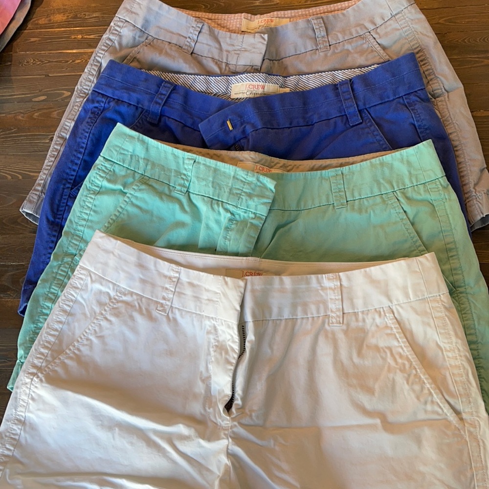 4 pairs of size 8 J Crew shorts in great condition